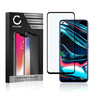 Skærmbeskytter glas til Realme 7 Pro - Tempered Glass (HD kvalitet / 3D Full Cover / 0,33mm / 9H)