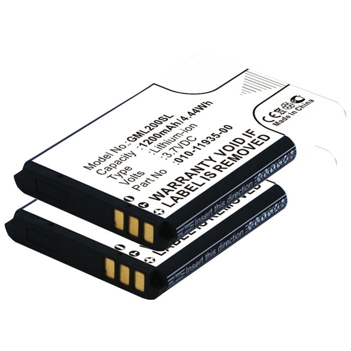 2x subtel GPS Batteri til Garmin Glo / Glo 2 361-00030-00, 010-01055-15, 010-02184-01, 010-11935-00 1200mAh SatNav nyt Navigationsbatteri