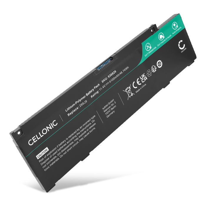 Batteri til Dell G3 3590, G3 15 3590, Inspiron 14 5490, 266J9, M4GWP Bærbar computer - 4100mAh 11.4V 