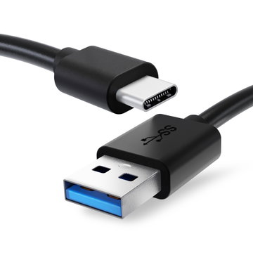 USB Kabel til Elgato Facecam, Stream Deck Pedal, Stream Deck XL, Wave 1, Wave 3, Wave XLR - 1m USB kabel ladekabel opladerledning, Sort 3A Datakabel, Sort