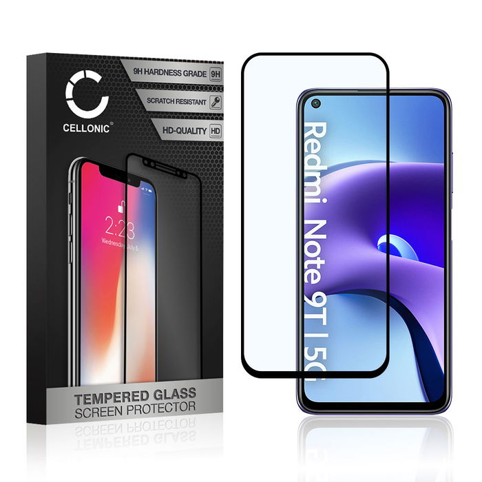 Skærmbeskytter glas til Xiaomi Redmi Note 9T 5G - Tempered Glass (HD kvalitet / 3D Full Cover / 0,33mm / 9H)
