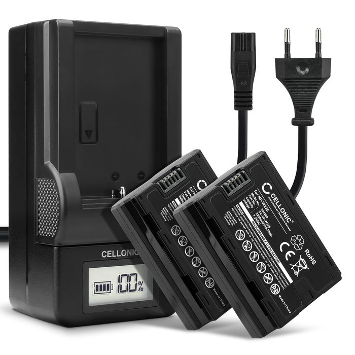 2x NP-W235 Battery for FujiFilm X-T4 / GFX 50S II / GFX100S / X-H2S 2250mAh Camera Battery Replacement NP W235 + Charger