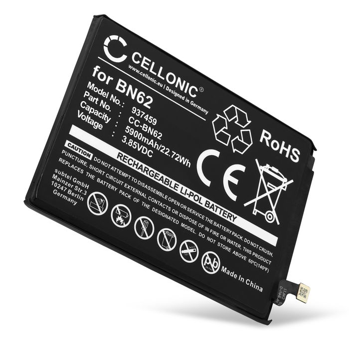Battery til Xiaomi Redmi Note 9, Poco M3, BN62 5900mAh 4.45V fra CELLONIC