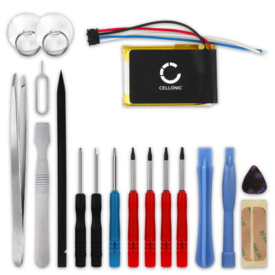 CELLONIC GPS Batteri til Garmin Edge 130 / Edge 130 Plus + 17pc GPS Tool Kit 361-00086-02 150mAh GPS Battery Replacement