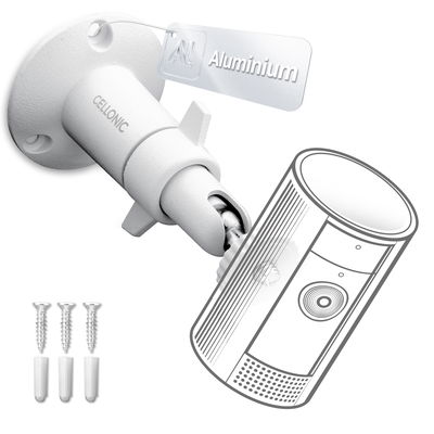 Kameraholder til Arlo, Ring, Blink, Eufy, Reolink, Wyze, Zumimall 1/4" tommer gevind 360° drejelig ringmonteringsbeslag til kameraer CCTV Security Spotlight Cam Mount - indendørs og udendørs