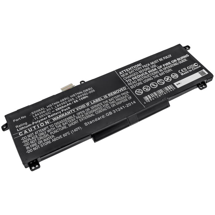 batteri til bærbar computer HP Omen 15 2020 / EK0000 Series - HSTNN-089U (5900mAh) Notebook udskiftsningsbatteri og ekstra batteri til computer