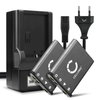 2x Batteri 700mAh+ Oplader