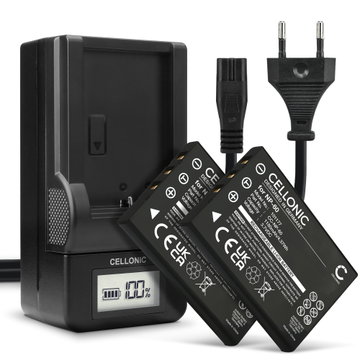 2x Nyt Kamera Batteri til JAY-tech JayCam CX330, JayCam DC6000, Jay Media i5100, JayCam DXC11 - NP-60 1180mAh + Oplader NP-60 skift batteri til kamera