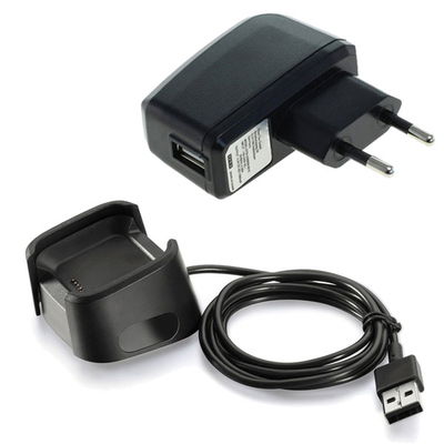 Oplader + USB Kabel til FitBit Versa 1 / Versa 1 Lite / Versa 1 SE, 1A Med indbygget opladningskabel