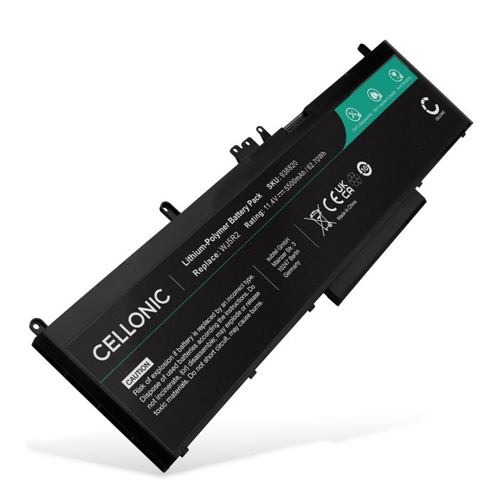 batteri til bærbar computer Dell Latitude E5570 / Precision 3510 - WJ5R2, 4F5YV (5500mAh) Notebook udskiftsningsbatteri og ekstra batteri til computer