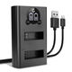 Dobbeltoplader + USB-kabel