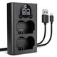 Dobbeltoplader + USB-kabel