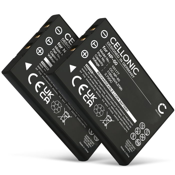 2x Nyt Kamera Batteri til JAY-tech JayCam CX330 Jay Media JayCam DXC11 i430 i6628 - NP-60 1180mAh NP-60 skift batteri til kamera