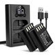 2x Batteri 1600mAh + Dobbeltoplader