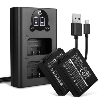 2x Kamera batteri til Nikon Z fc / Z 50 / Z 30 EN-EL25, VFB12502 - Udskift EN-EL25, VFB12502 batteri 1280mAh + Dobbelt Oplader MH-32 ekstra batteri