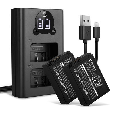 2x Kamera batteri til Nikon Z fc / Z 50 / Z 30 EN-EL25, VFB12502 - Udskift EN-EL25, VFB12502 batteri 1280mAh + Dobbelt Oplader MH-32 ekstra batteri