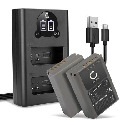2x Kamera batteri til Olympus OM-D E-M1 OM-D E-M5 Mark II Pen E-P5 Pen-F BLN-1 - Udskift BLN-1 batteri 1140mAh + Dobbelt Oplader BCN-1 ekstra batteri