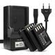 2x Batteri 2250mAh + Oplader