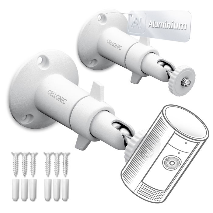 Arlo Light Kameramontering - 1/4" tommer gevind, 360° drejelig ring monteringsbeslag til kameraer - indendørs og udendørs