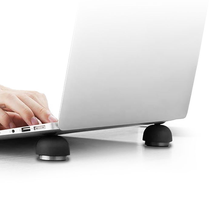 Universal Laptop Stander - Justerbar, letvægts, ergonomisk, kølende, bærbar computerstativ - ventileret, sammenklappelig Notebook Elevator, køler og holder til arbejdsbord og bord