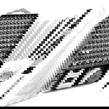 subtel 122 PC værktøjssæt til elektronik, ur, smykker - Mini TORX Precision skruetrækker sæt, Star Hex Allen Security Bits til hjem Laptop Tablet Computer Telefon DIY reparation