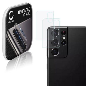 2x Kamera Beskyttelsesglas Samsung Galaxy S21 Ultra (SM-G998) (Beskyttelsesglas, 9H, 0,33mm, Full Glue) Screen Protector