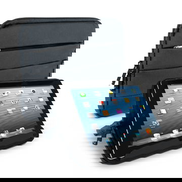 CELLONIC Universal Beskyttende Tablet Sleeve Case med Stand til 10.1 tommer Tablets Nylon Anti-Shock Bubble Padding Vandafvisende Stødsikker Slim Cover Bag - Grå