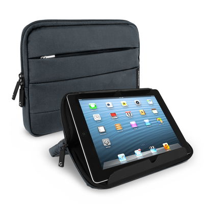 CELLONIC Universal Beskyttende Tablet Sleeve Case med Stand til 10.1 tommer Tablets Nylon Anti-Shock Bubble Padding Vandafvisende Stødsikker Slim Cover Bag - Grå