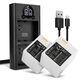 2x Battery (2000mAh, 7.4V) + Dual Charger