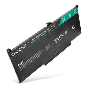 Batteri til Dell Latitude 14 7490, 7480, Latitude 13 7390, 7380, Latitude 12 7290, 7000, E7480, F3YGT Bærbar computer - 7200mAh 7.4V 