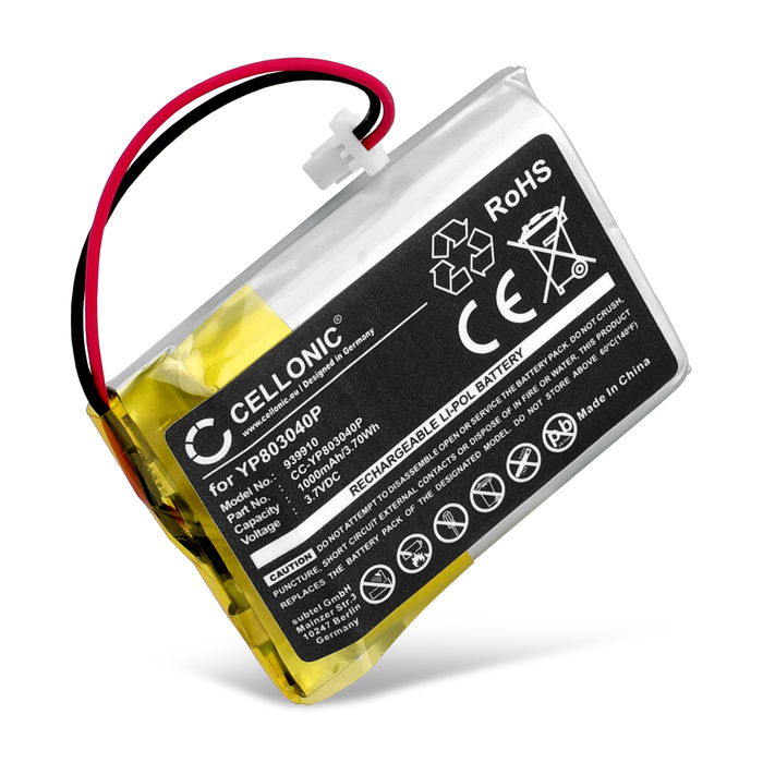 Battery til Sena 10C 1000mAh 3.7V fra CELLONIC