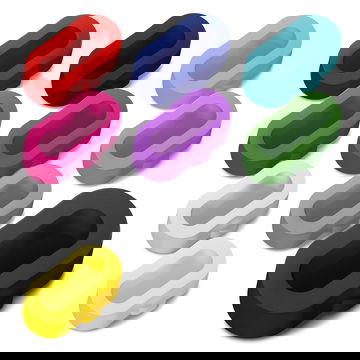 10x subtel Beskytter til Garmin Fenix 6/6 Pro/Fenix 5/Venu 2/Forerunner 245/vivoactive 4 Anti Dust Plugs Silicone Charger Cover Cap Set - Sort