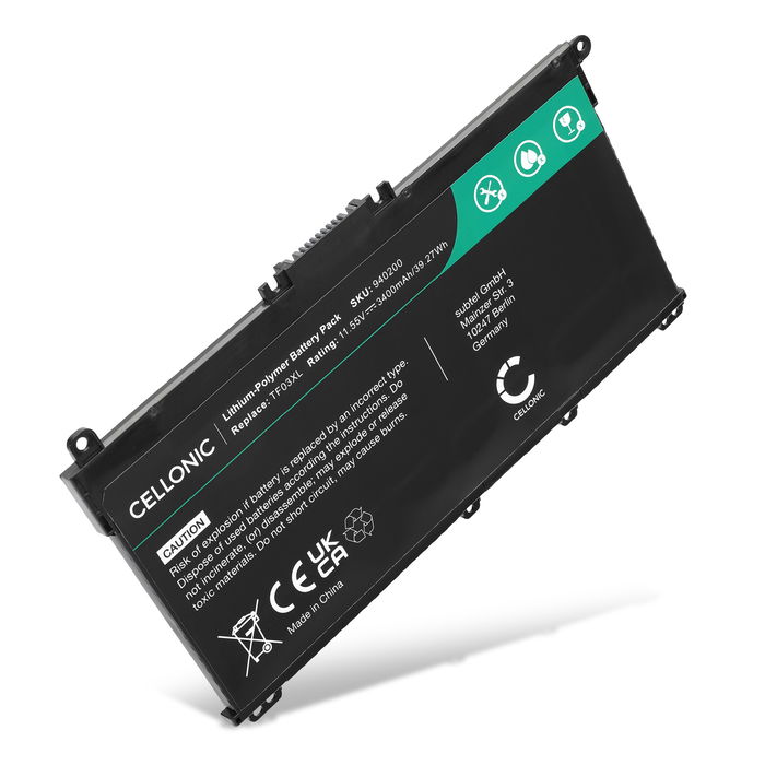 Batteri til HP Pavilion 15, Pavilion 14, Pavilion x360 14, TF03XL, TF03041XL Bærbar computer - 3400mAh 11.55V 