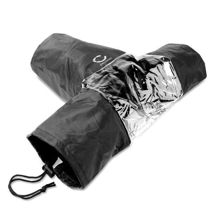CELLONIC Camera Rain Cover til Canon, Sony, Olympus, Nikon, Panasonic, Leica - Nylon Universal vandtæt DSLR Rain Shield Sleeve Protector - Sort