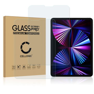 2x CELLONIC Screen Protector for Apple iPad Pro 11 (2018,2020,2021,2022) Tablet Screen Cover Film - 3D Case-friendly 0,33mm Full Glue Gennemsigtig glas til skærmbeskytter hærdet i 9 timer
