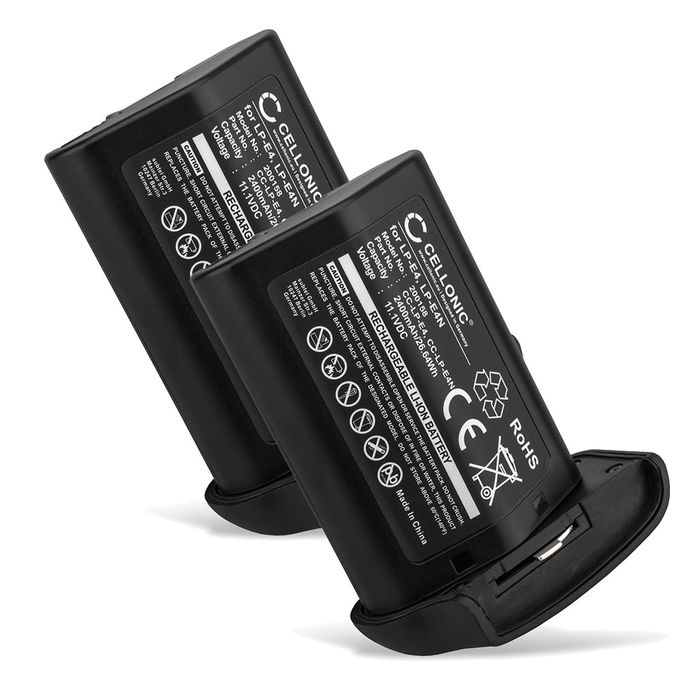 2x Canon LP-E4N Kamera batteri, nyt batteri 2400mAh eller som backup batteri