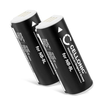 2x Batteri til Canon PowerShot N203.15 IXUS 500 HS IXUS 510 HS IXUS 1100 HS NB-9L (600mAh, 3.6V) fra CELLONIC