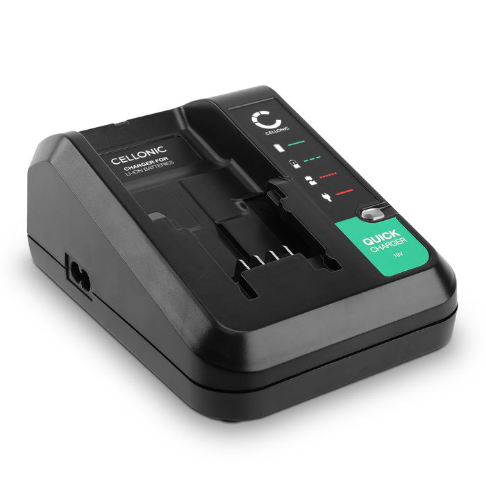 CELLONIC oplader til Black & Decker 18V 2.5A – Batterioplader til Black & Decker Lithium Li-Ion BDCAC202B til elektrisk skruetrækker