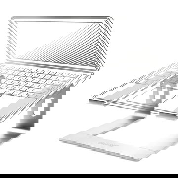 CELLONIC Universal Laptop Stander - Justerbar, letvægts, ergonomisk, kølende, bærbar computerstativ - ventileret, foldbar Notebook Elevator, køler og holder til arbejdsbord og bord