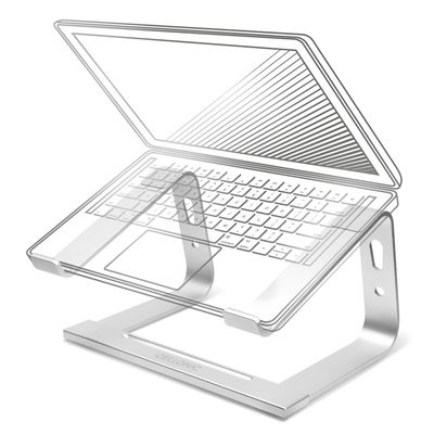 Universal Laptop Stander - Justerbar, letvægts, ergonomisk, kølende, bærbar computerstativ - ventileret, foldbar Notebook Elevator, køler og holder til arbejdsbord og bord