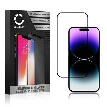 Skærmbeskytter glas Apple iPhone 14 Pro (3D Case-friendly, 9H, 0,33mm, Full Glue) Screen Protector
