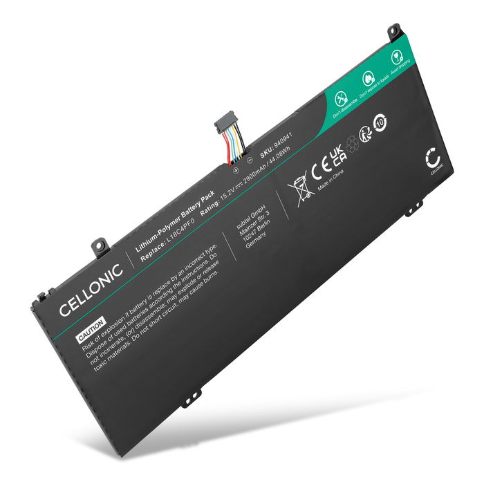 1x Batteri til Lenovo ThinkBook 13s Gen 1, 13s IWL, 13s Gen 4, 13s-IML Gen1, L18C4PF0, L18D4PF0, L18M4PF0 Bærbar computer - 2900mAh 15.2V 