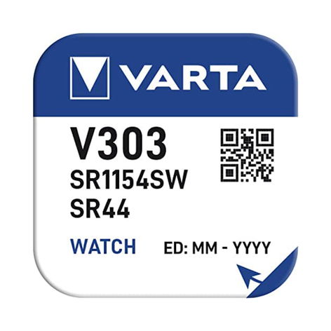 1x V303 Button Cell 1.5V 170mAh from Varta