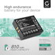 2x Batteri 810mAh