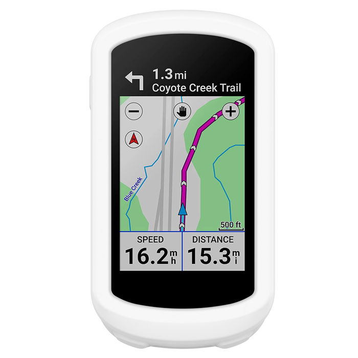 subtel Silikone Case til Garmin Edge Explore 2 Cover - Beskyttende Bumper Shell Skin Shockproof Rubber Housing for GPS SatNav Sat Navi Navi - hvid