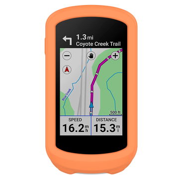 subtel Silikone Case til Garmin Edge Explore 2 Cover - Beskyttende Bumper Shell Skin Shockproof Rubber Housing for GPS SatNav Sat Navi Navi - orange