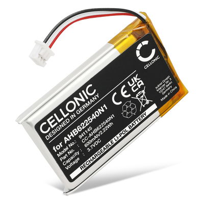 Battery for Sennheiser HD 4.40 BT, 4.50BTNC, Momentum 2.0, 3.0, Urbanite XL CP-SN40, AHB622540N1 (600mAh, 3.7V) from CELLONIC