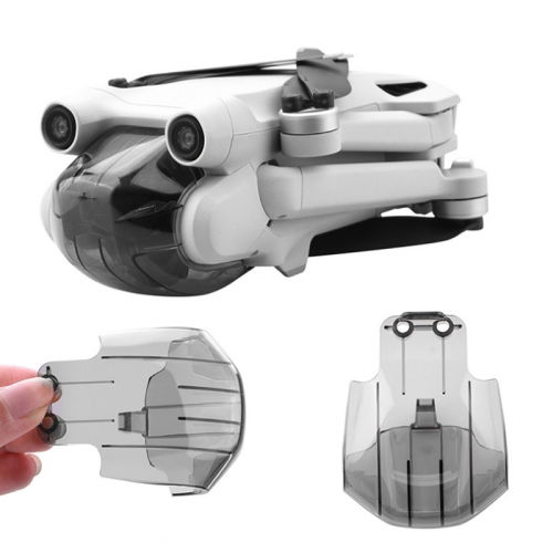 DJI Mini 3 Pro Gimbal Guard - Drone Camera Protector, Lens Cover & Sensor Cover Cap - Lightweight Transparent Anti-Scratch Clip-On Protective Lens Hood - Black