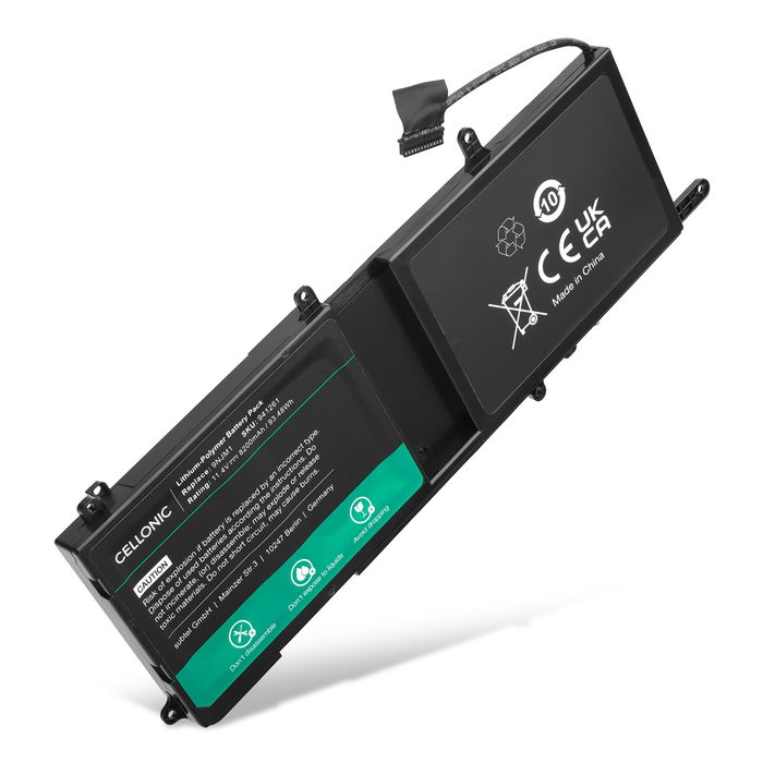 Batteri til Dell Alienware 17 r5, 17 r4, 15 R4, 15 R3, 15, P31E, HF250, 9NJM1, MG2YH, 01D82, 44T2R Bærbar computer - 8200mAh 11.4V 