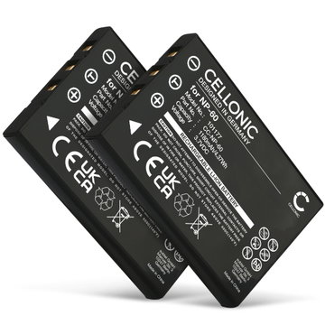 2x Nyt Kamera Batteri til Fuji FinePix M603, FinePix F401, FinePix F410, FinePix F601 - NP-60 1180mAh NP-60 skift batteri til kamera